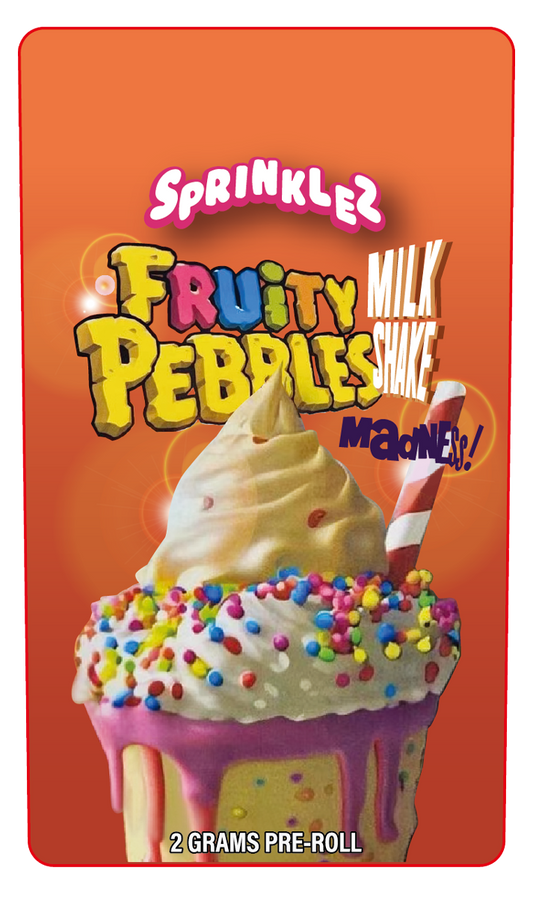 Fruity Pebblezz Milk Shake 2 Gram Pre-Roll Holographic Labeling/Stickers Only
