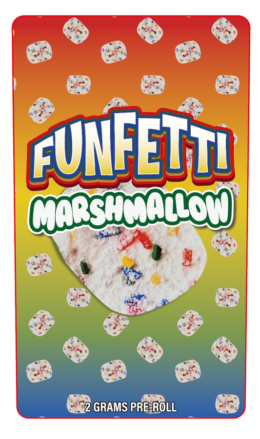 Funfetti Marshmallow 2 Gram Pre-Roll Holographic Labeling/Stickers Only