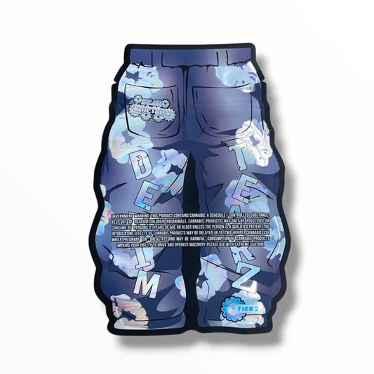 Gear Shifters Denim Tearz Pants Blue Tier 2 Mylar Bag 3.5 G