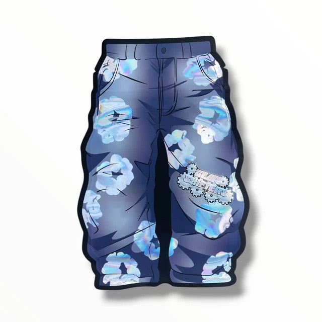 Gear Shifters Denim Tearz Pants Blue Tier 2 Mylar Bag 3.5 Grams