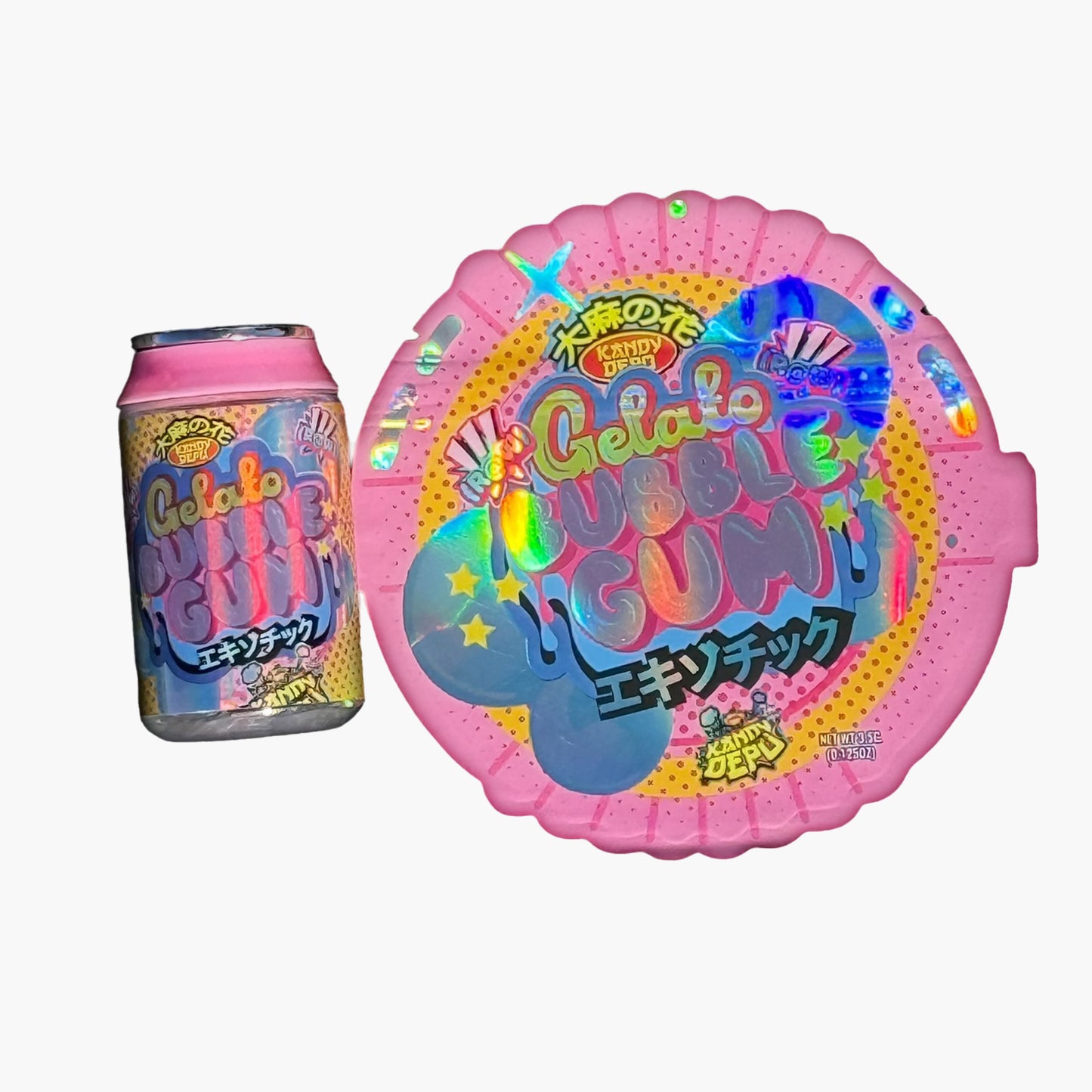 Soda Can Plastic jars with mylar bags 3.5g