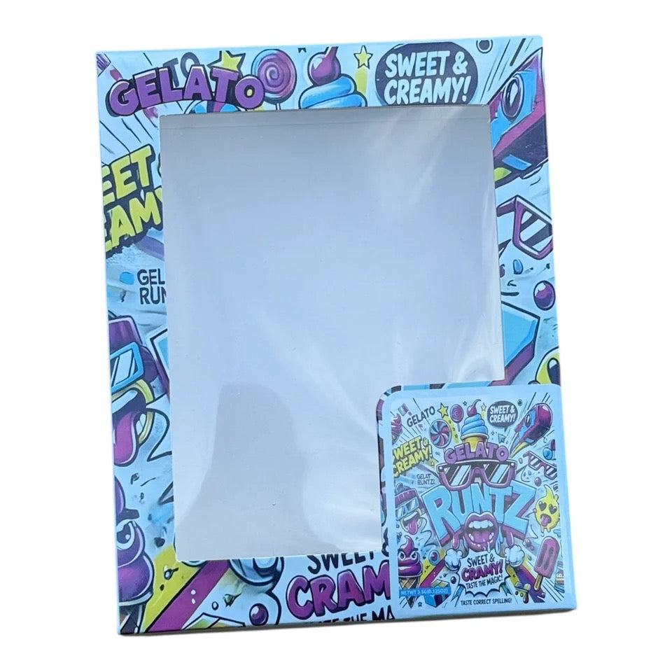 Gelato Runtz Window Mylar Bag with Box 3.5 Gram