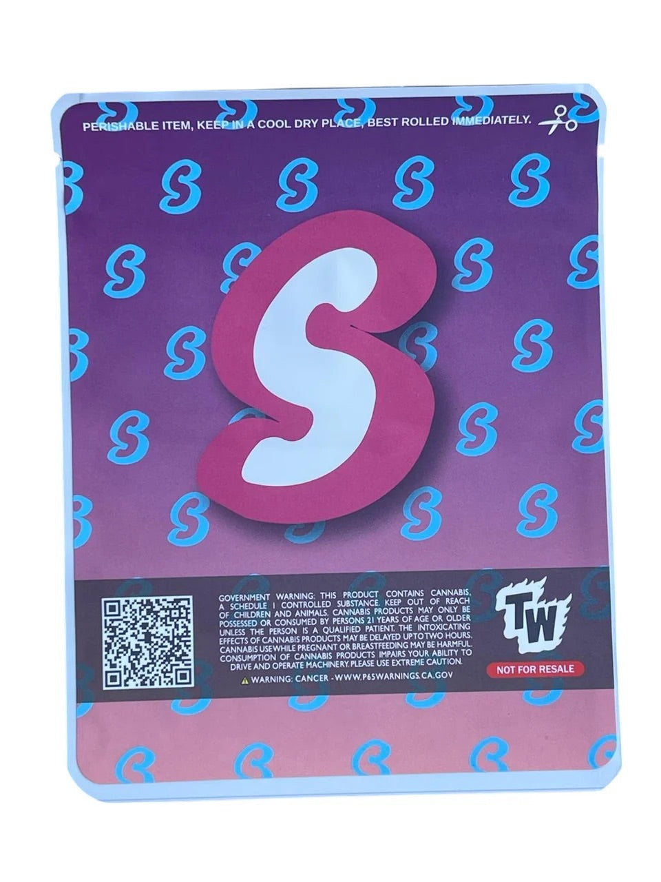 Sprinklez Gleamy Dream Cake 3.5G Mylar Bags -With stickers and label
