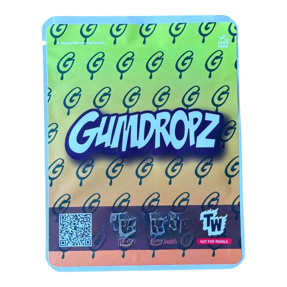 Gumdropz Lemon Head mylar Bags 3.5G -With stickers and label