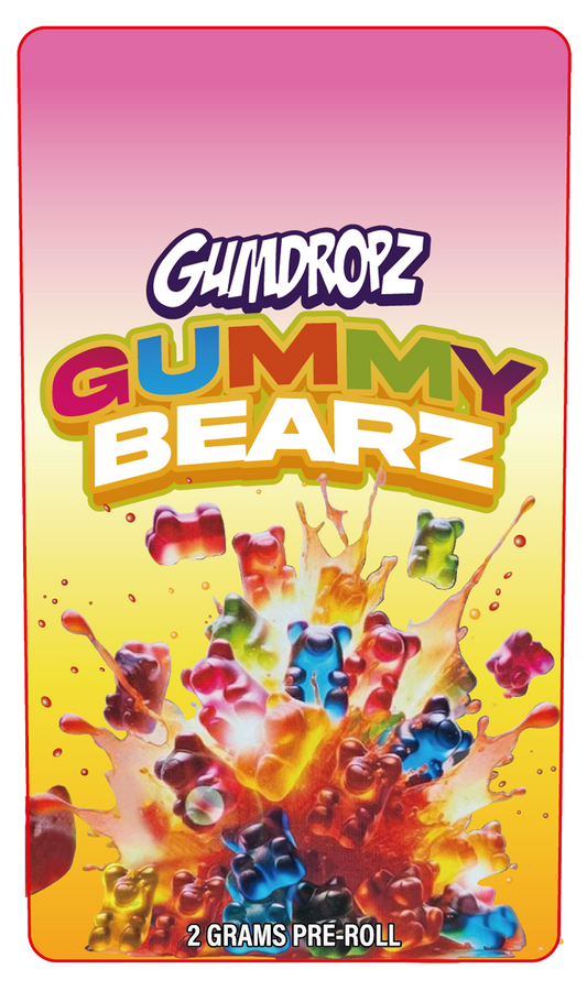 Gummy bearz 2 Gram Pre-Roll Holographic Labeling/Stickers Only