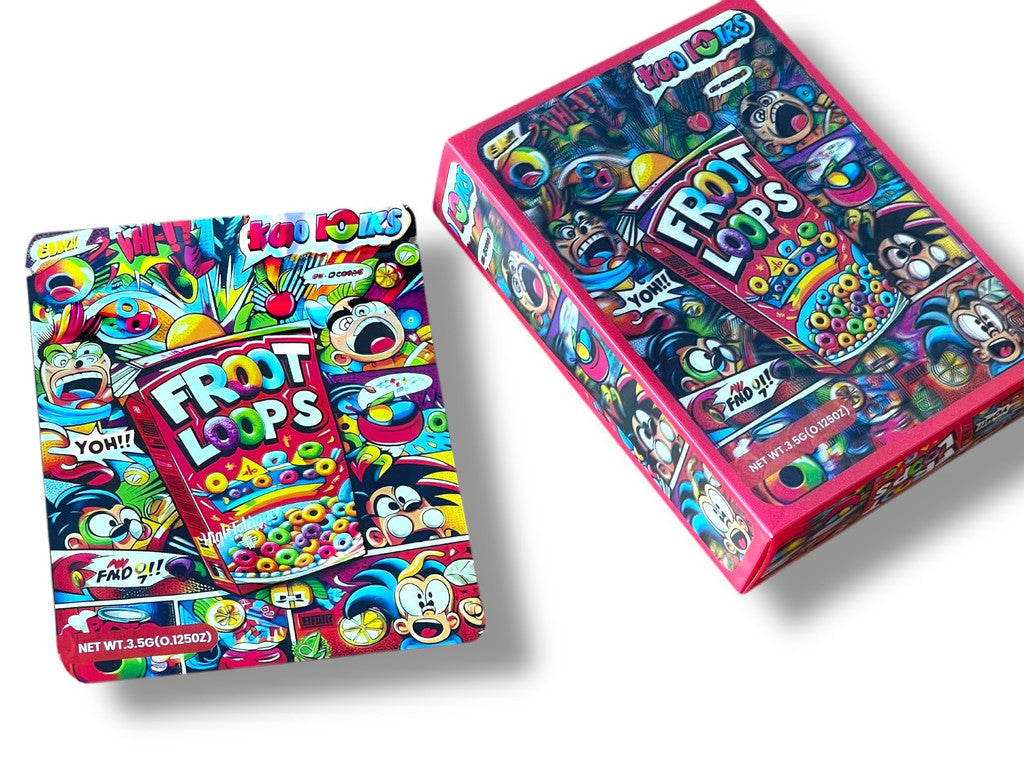High Tolerance Froot 3D Box and Bags 3.5g Box Packaging Holographic