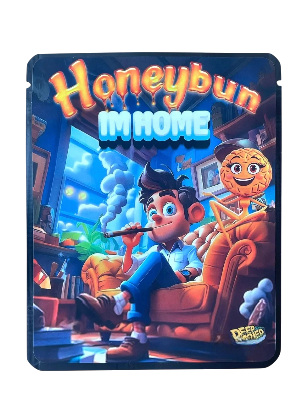 Deep Fried Honeybun My Home 3.5G Sticker Mylar Bags