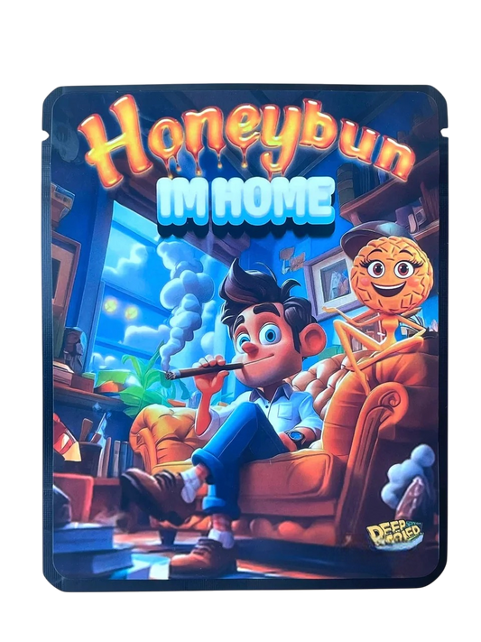Deep Fried Honeybun My Home 3.5G Sticker Mylar Bags