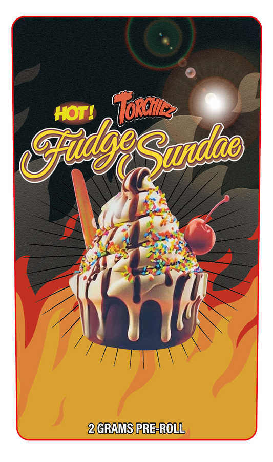 Hot Fudge Sunday 2 Gram Pre-Roll Holographic Labeling/Stickers Only
