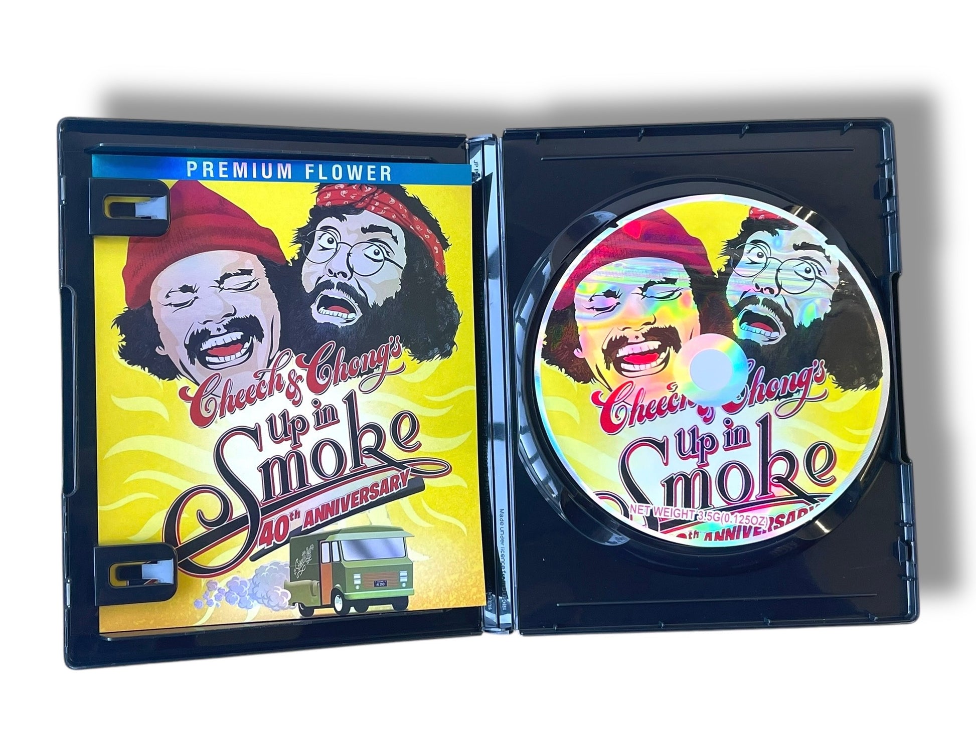 Cheech & Chong's Up in Smoke DVD Cases with Mylar bags 3.5g