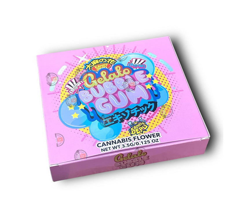 Kandy Depo Gelato Bubblegum tape Mylar Bags with Boxes 3.5g Box Packaging Holographic