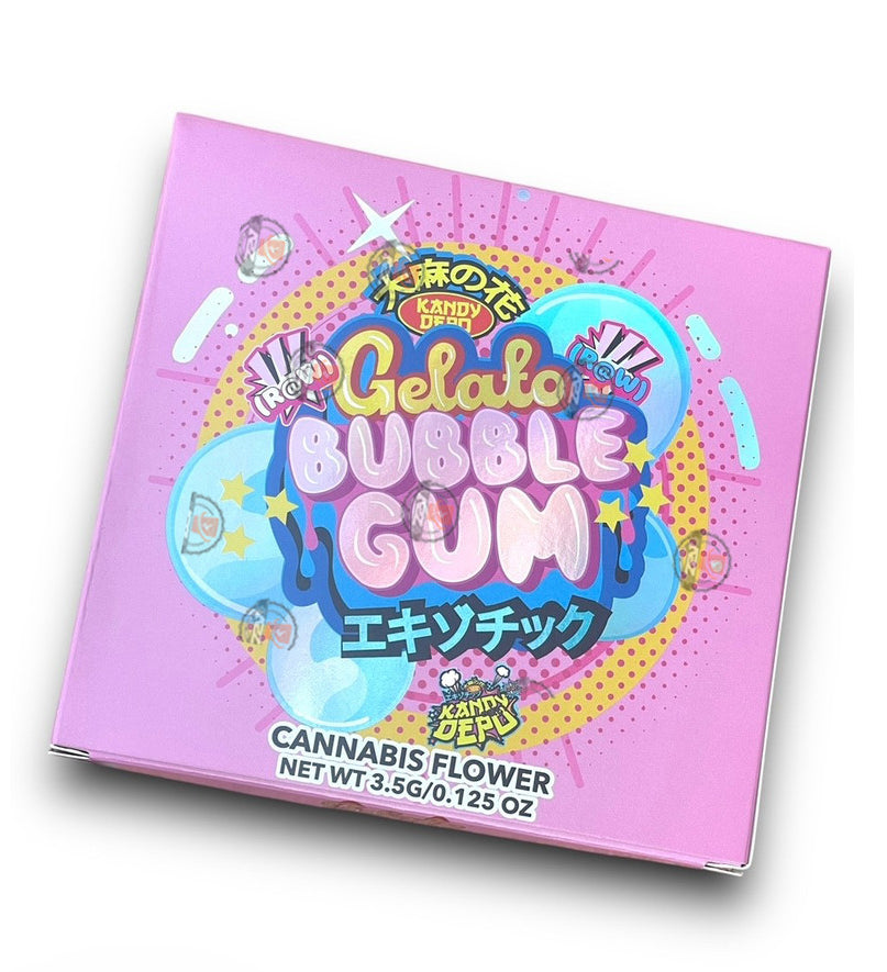 Kandy Depo Gelato Bubblegum tape Mylar Bags with Boxes 3.5g Box Packaging Holographic
