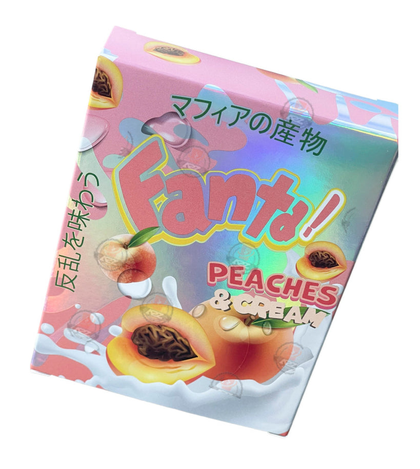 Fanta Peaches & Cream Mylar Bags with Boxes 3.5g Box Packaging Holographic