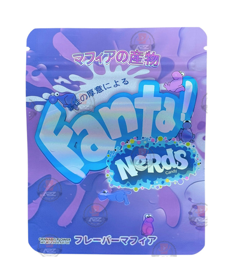 Fanta Nerds Candy Mylar Bags with Boxes 3.5g Box Packaging Holographic