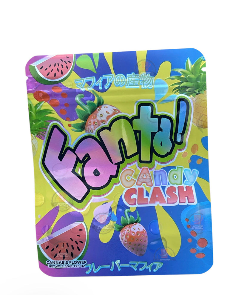 Fanta Candy Clash Mylar Bags with Boxes 3.5g Box Packaging Holographic