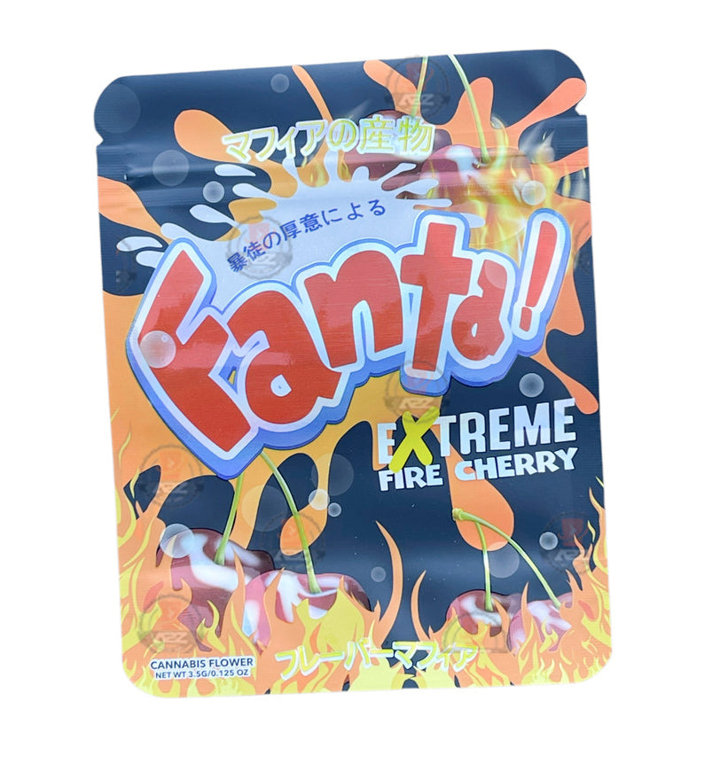 Fanta Extreme Fire Cherry Mylar Bags with Boxes 3.5g Box Packaging Holographic