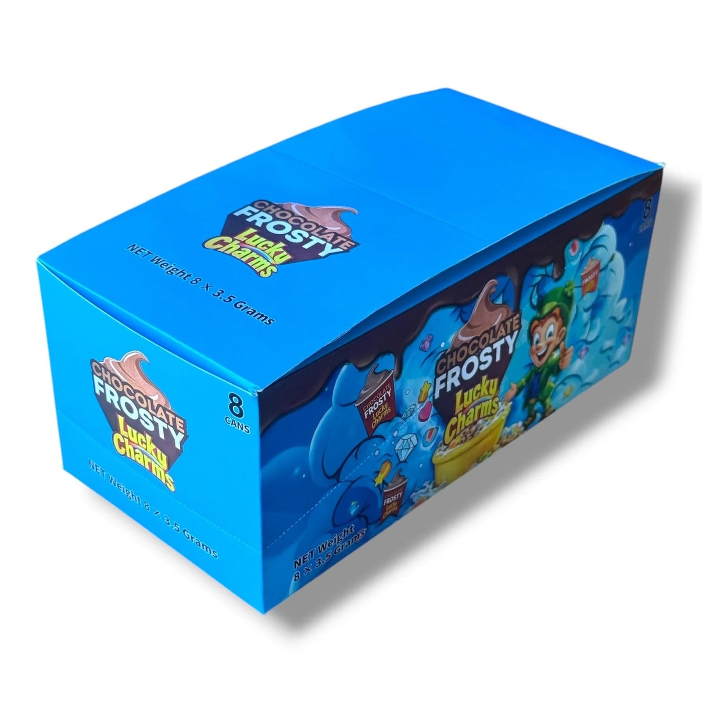 CHOCOLATE LUCKY CHARMS 3.5G CANS - 8 CANS IN BOX