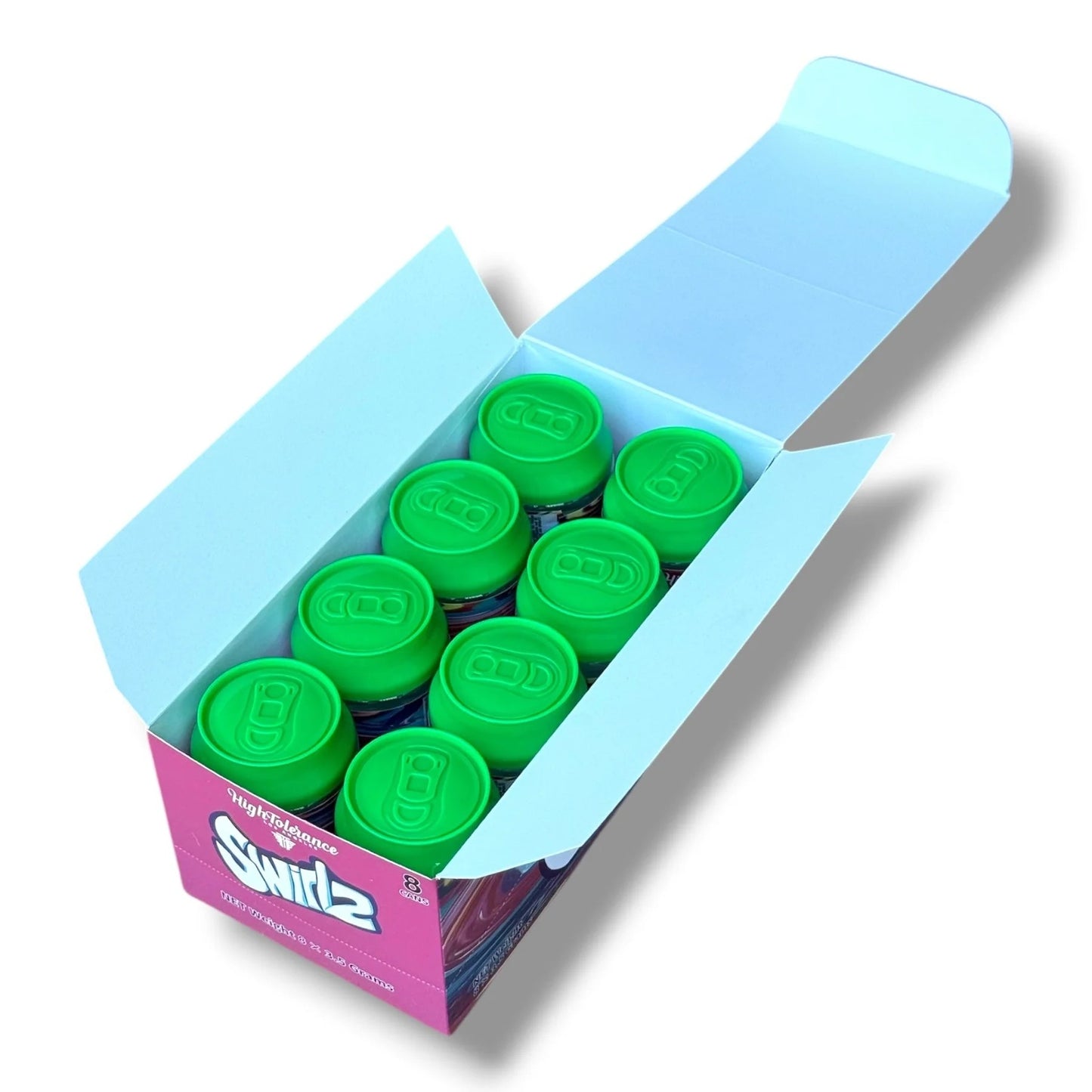 SWIRLZ HIGH TOLERANCE 3.5G CANS - 8 CANS IN BOX