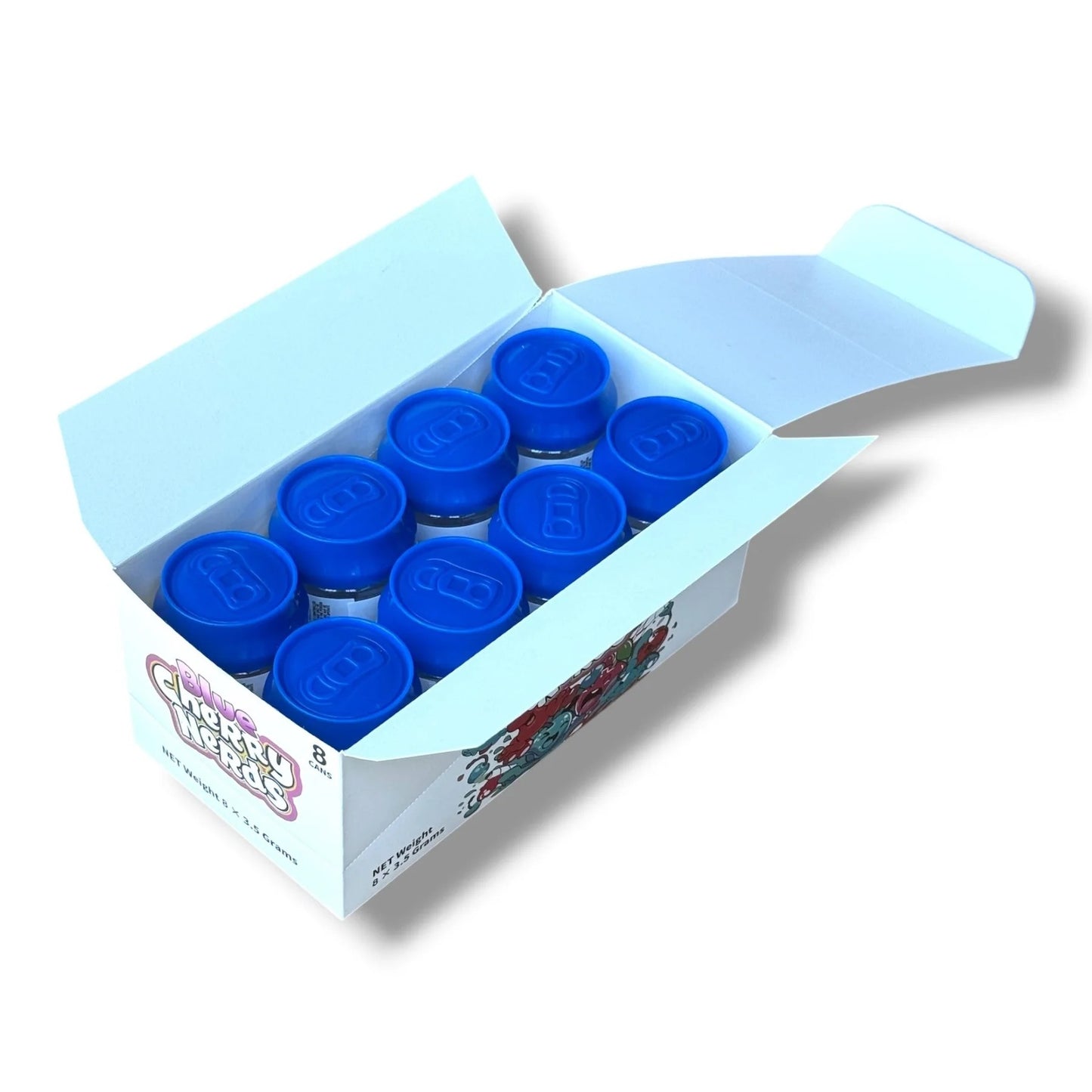 BLUE CHERRY NERDS 3.5G CANS - 8 CANS IN BOX