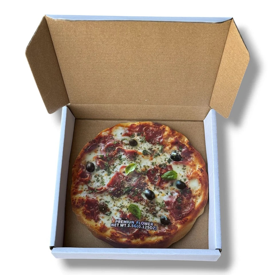 Zaza John's Pizza Box Mylar Bag with Boxes 3.5 Grams