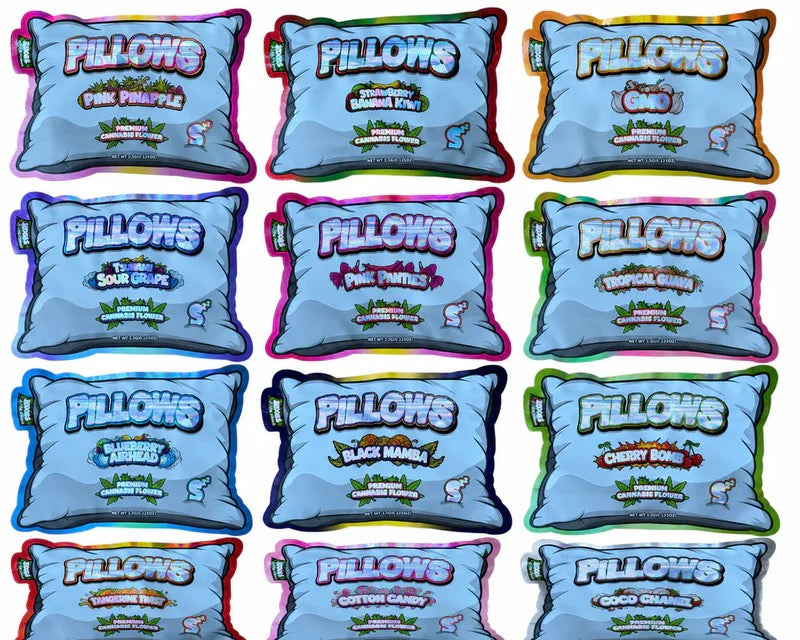 PILLOWS ASSORTED MASTER BOX – 16 BOXES WITH MATCHING MYLAR BAGS BOX PACKAGING