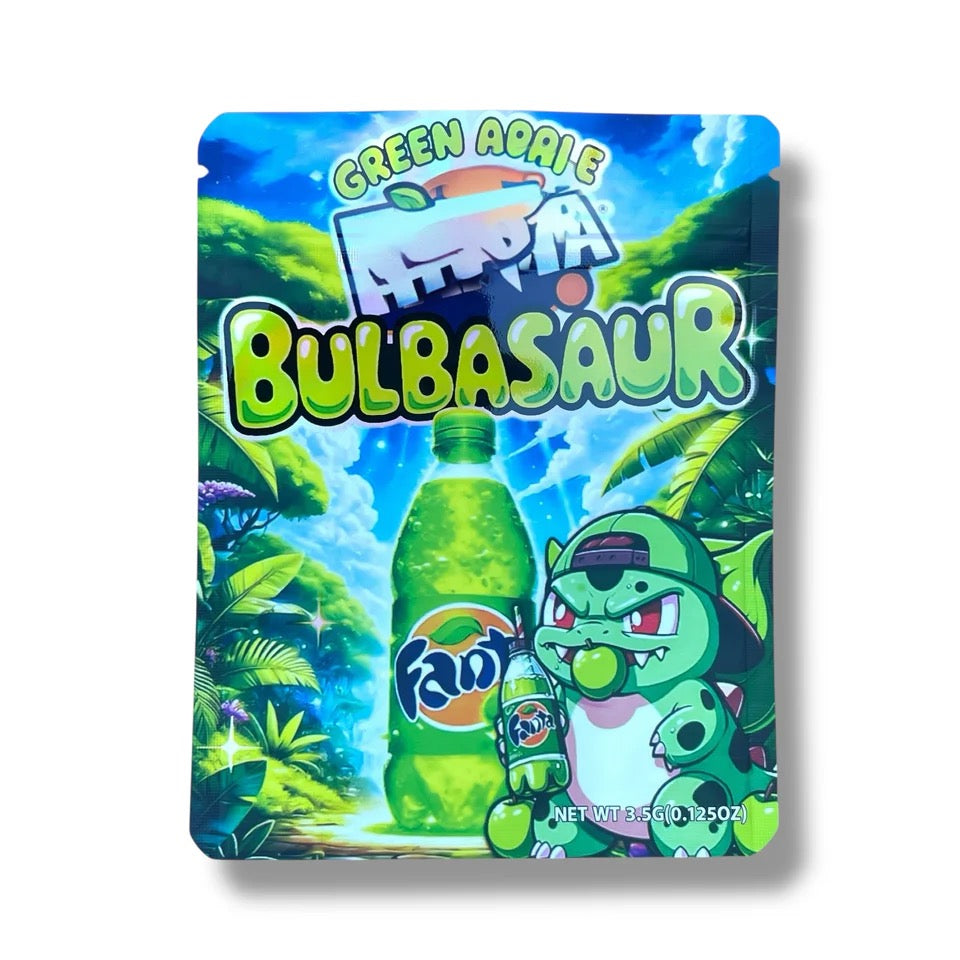Green Apple Bulbasaur Mylar Bag 3.5 Grams