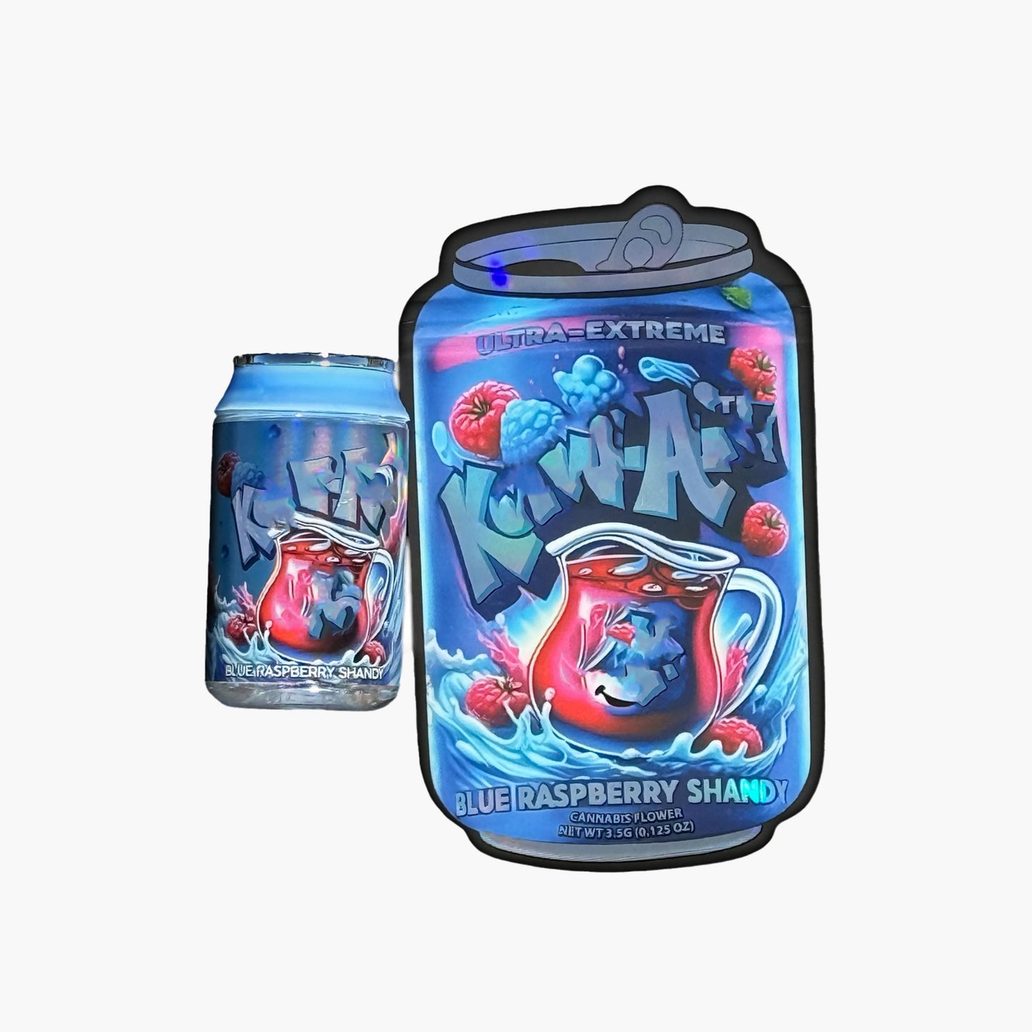 Soda Can Plastic jars with mylar bags 3.5g