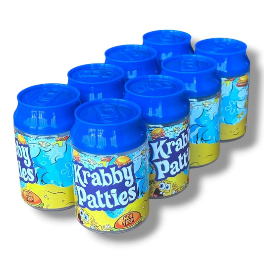 KRABBY PATTIES 3.5G CANS - 8 CANS IN BOX