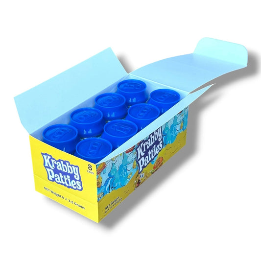 KRABBY PATTIES 3.5G CANS  8 CANS IN BOX