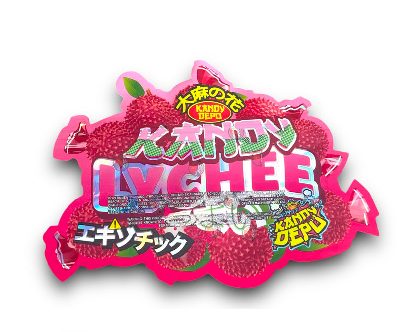 Kandy Depo Kandy Lychee Mylar Bags with Boxes 3.5g Box Packaging Holographic