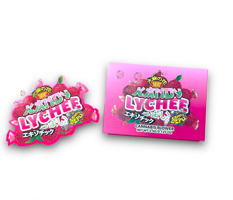 Kandy Depo Kandy Lychee Mylar Bags with Boxes 3.5g Box Packaging Holographic