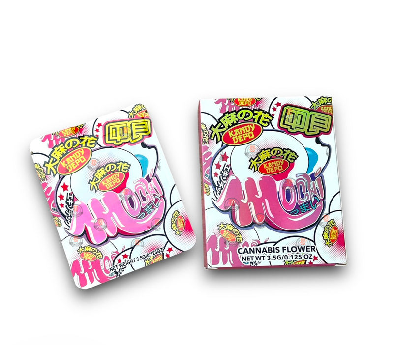 Kandy Depo Mochi Mylar Bags with Boxes 3.5g Box Packaging Holographic