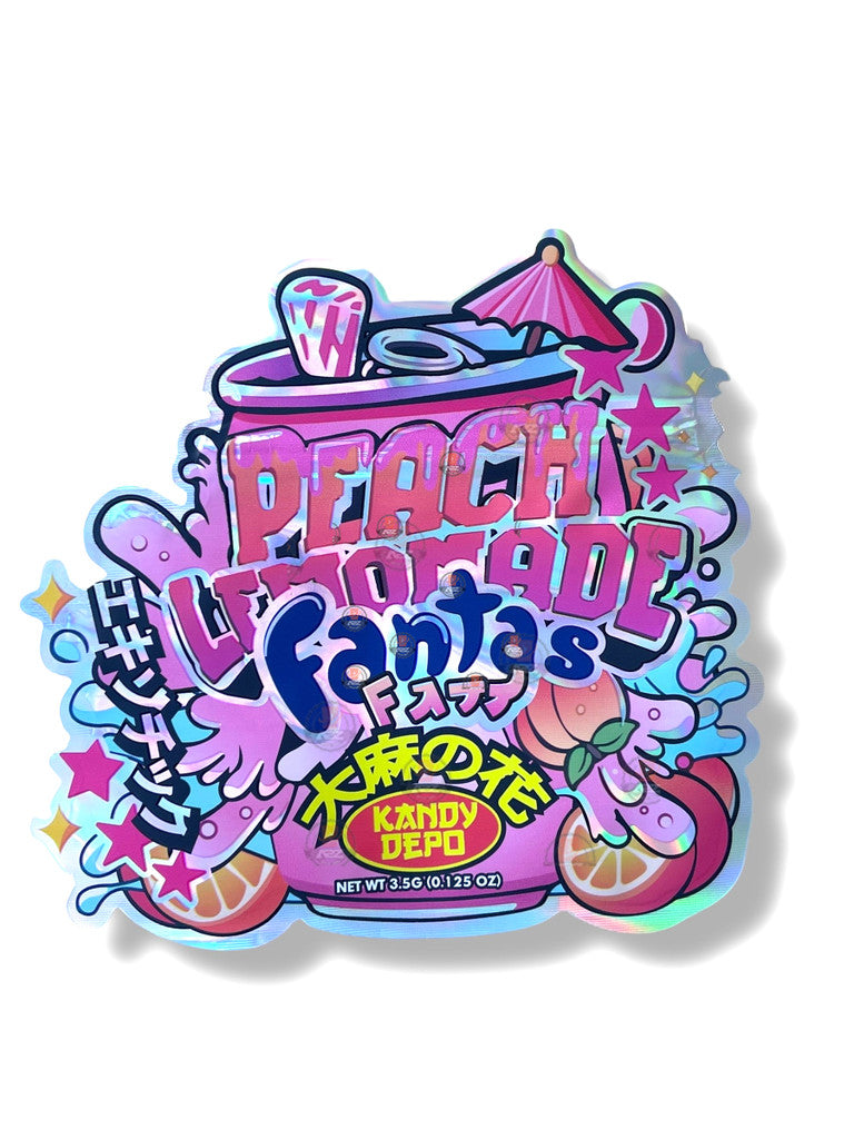 Kandy Depo Peach Lemonade Fantas Mylar Bag 3.5g shape bag