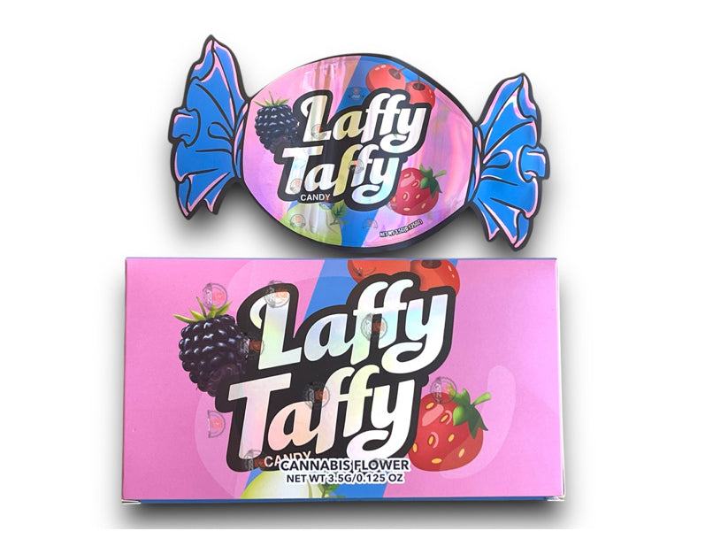 Laffy Taffy Candy Mylar Bags with Boxes 3.5g Box Packaging Holographic