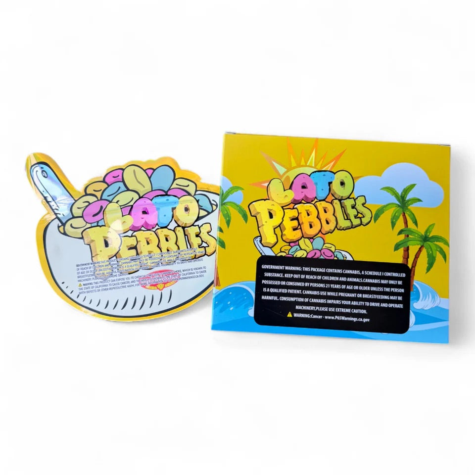 Lato Pebbles Mylar Bag with Box 3.5 Grams