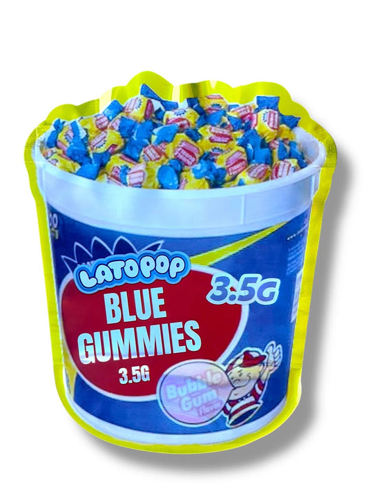 Lato Pop Blue Gummies Bubblegum Mylar Bag 3.5 Grams