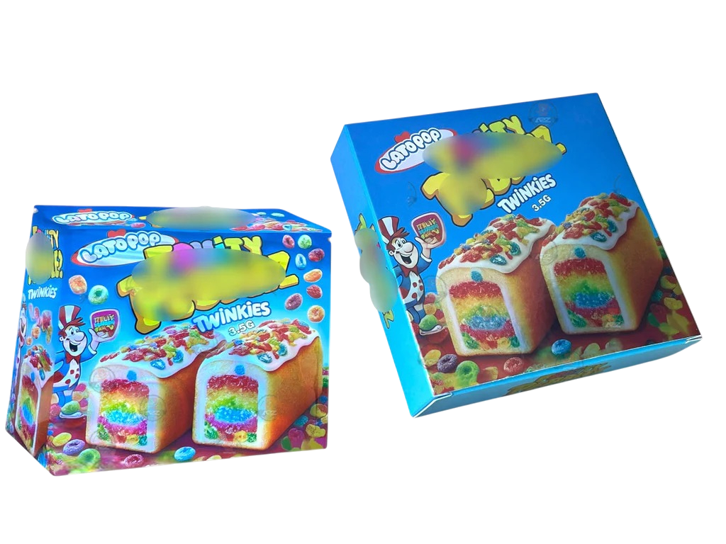 Lato Pop FB Twinkies Mylar Bags with Boxes 3.5g Box Packaging