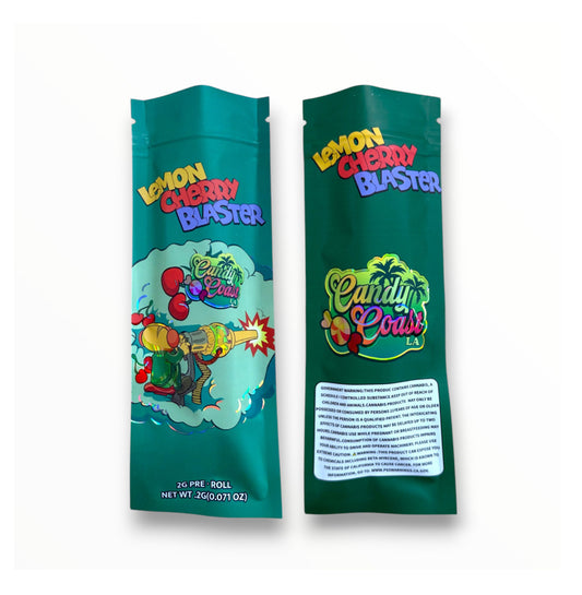 Lemon Cherry Blaster 2 Gram Pre Roll Packaging Net Wt. 2g(0.071oz) Holographic