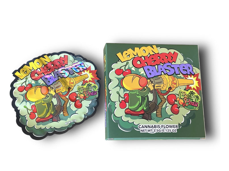 Lemon Cherry Blaster Mylar Bags with Boxes 3.5g Box Packaging Holographic