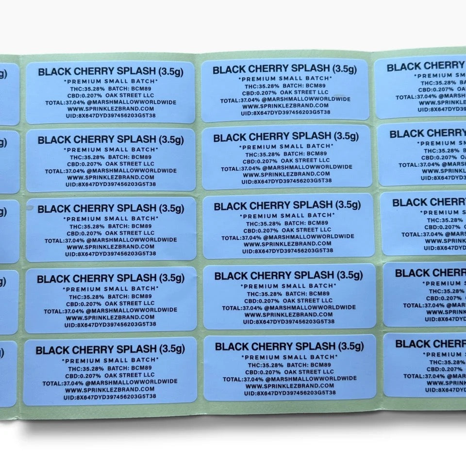 Loosepackz Black Cherry Splash (Soft Sticker) With Stickers and Labels Mylar Bag 3.5Grams