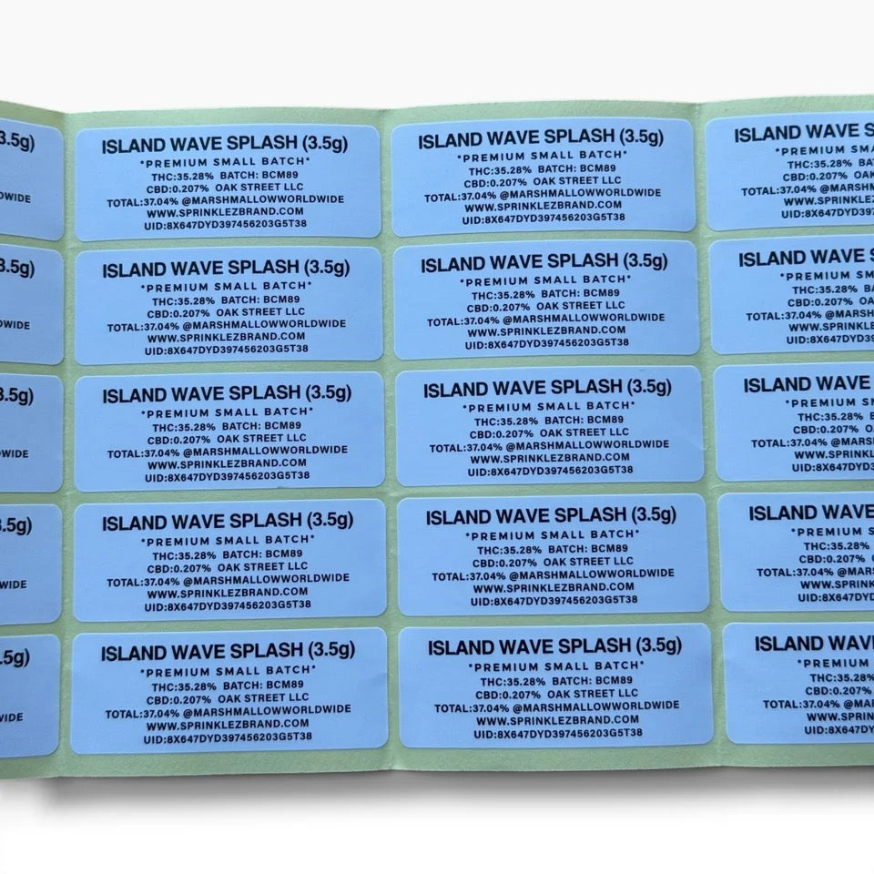 Loosepackz Island Wave Splash (Soft Sticker) With Stickers and Labels Mylar Bag 3.5Grams