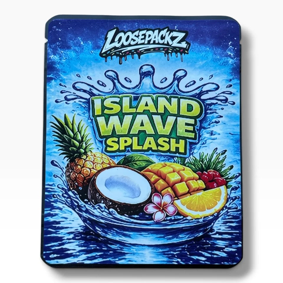Loosepackz Island Wave Splash (Soft Sticker) With Stickers and Labels Mylar Bag 3.5 Grams