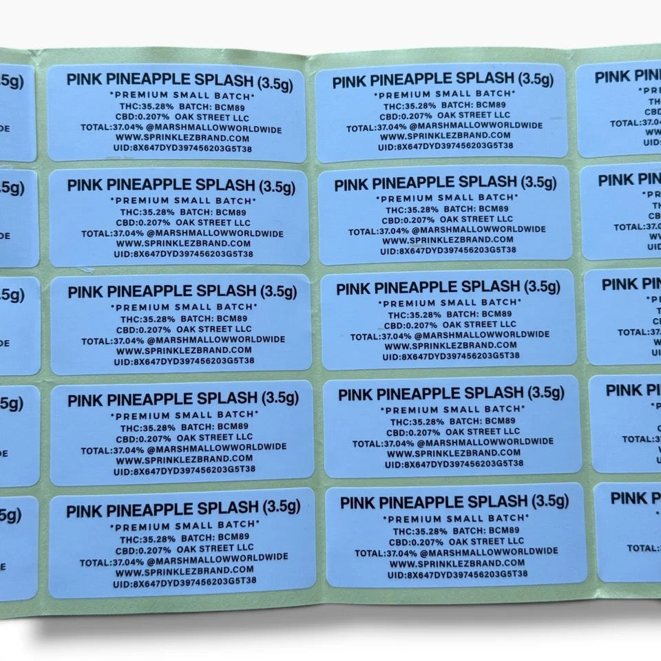 Loosepackz Pink Pineapple Splash (Soft Sticker) With Stickers and Labels Mylar Bag 3.5Grams