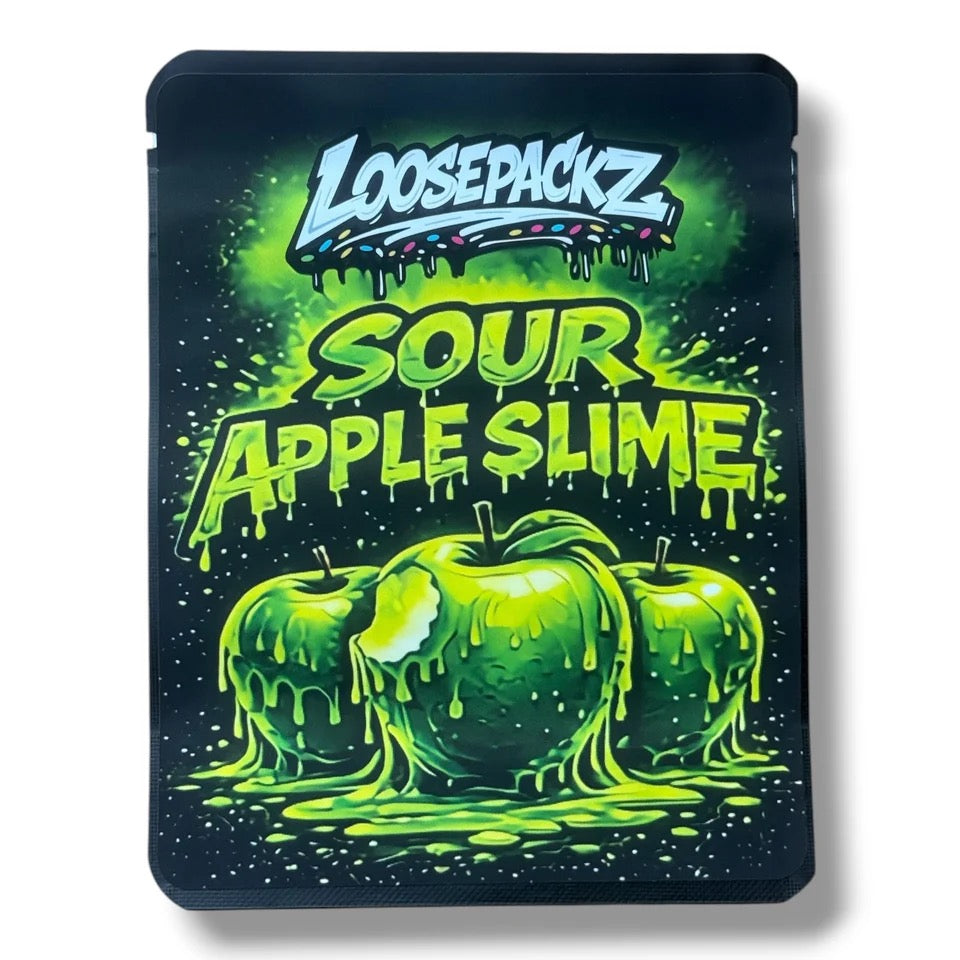 Loosepackz Sour Apple Slime (Soft Sticker) Mylar Bag 3.5 Grams