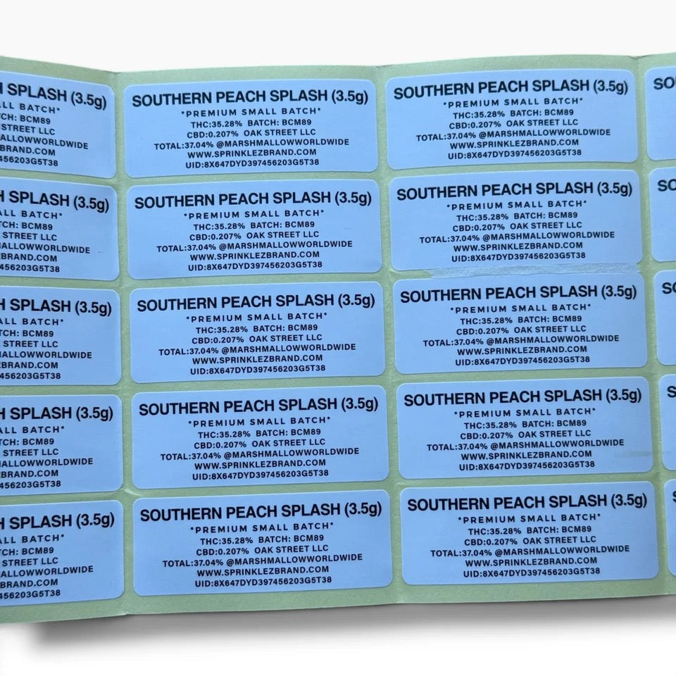 Loosepackz Southern Peach Splash (Soft Sticker) With Stickers and Labels Mylar Bag 3.5Grams