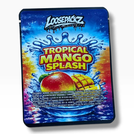 Loosepackz Tropical Mango Splash (Soft Sticker) With Stickers and Labels Mylar Bag 3.5 G