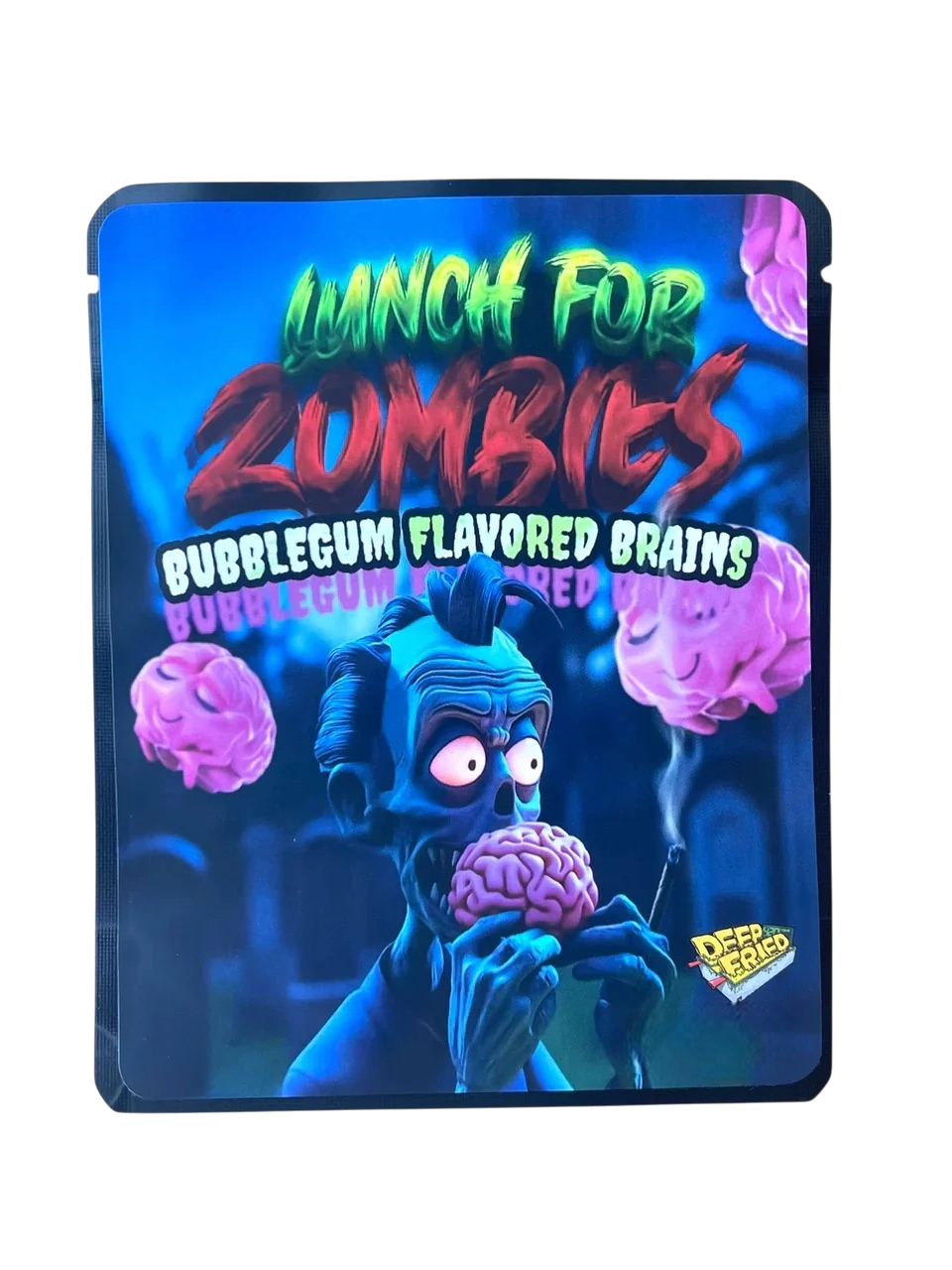 Lunch for Zombies Bubblegum Sticker Mylar Bag 3.5 Grams