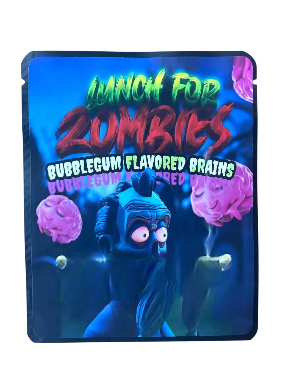 Lunch for Zombies Bubblegum Sticker Mylar Bag 3.5 Grams