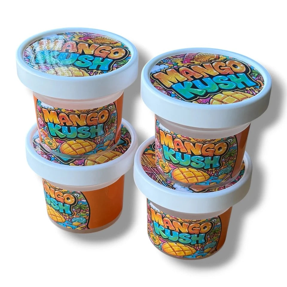Mango Rush Ice Cream Jars Plastic Container 3.5 G
