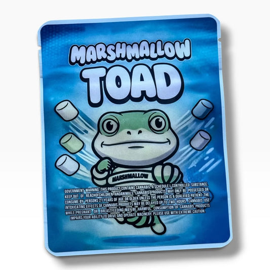 Marshmallow Toad (Soft Sticker) With Stickers and Labels Mylar Bag 3.5 Grams
